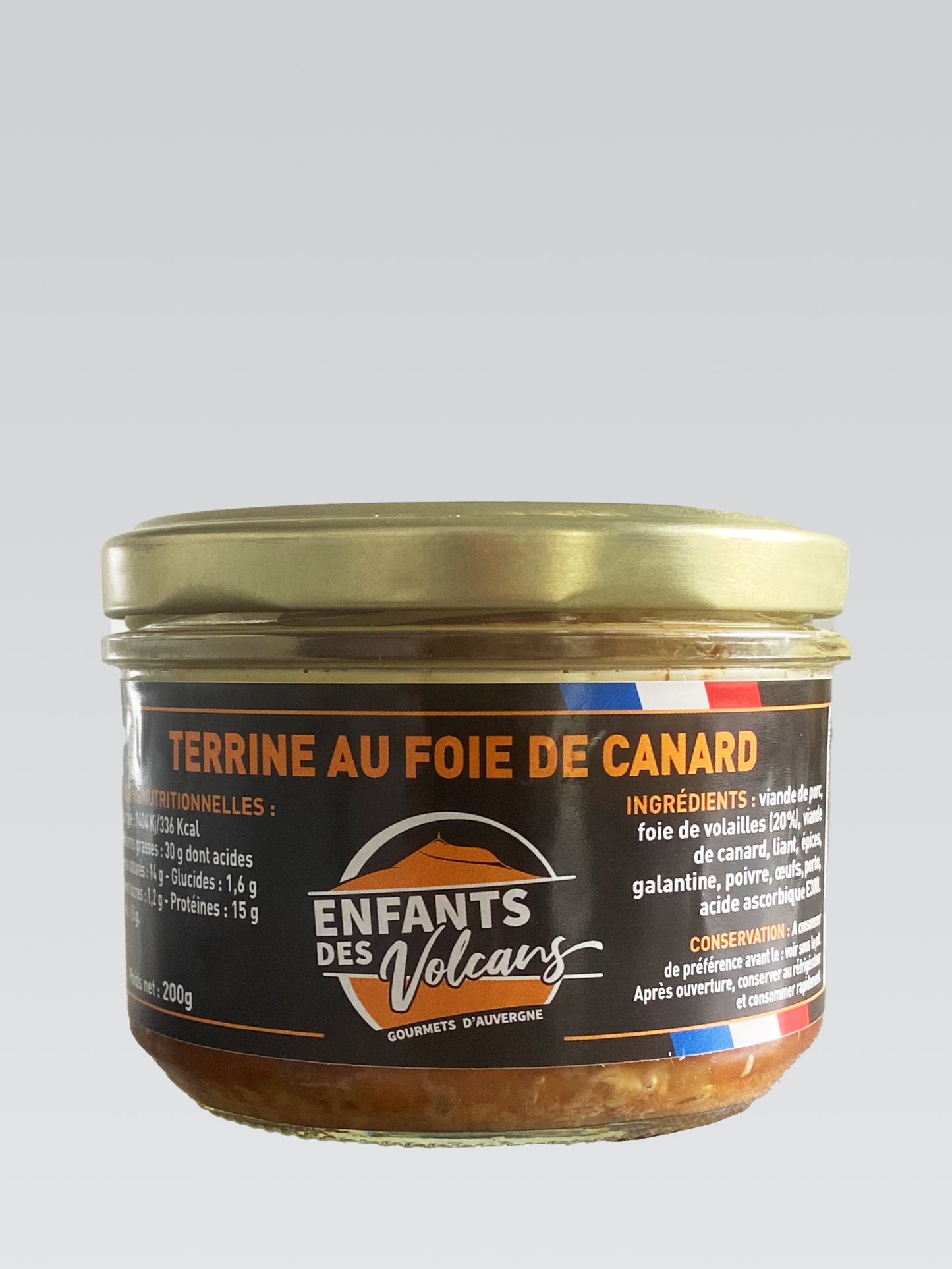 Terrine de Canard avec 20% Foie Gras 200g | Spécialité Épicerie Fine