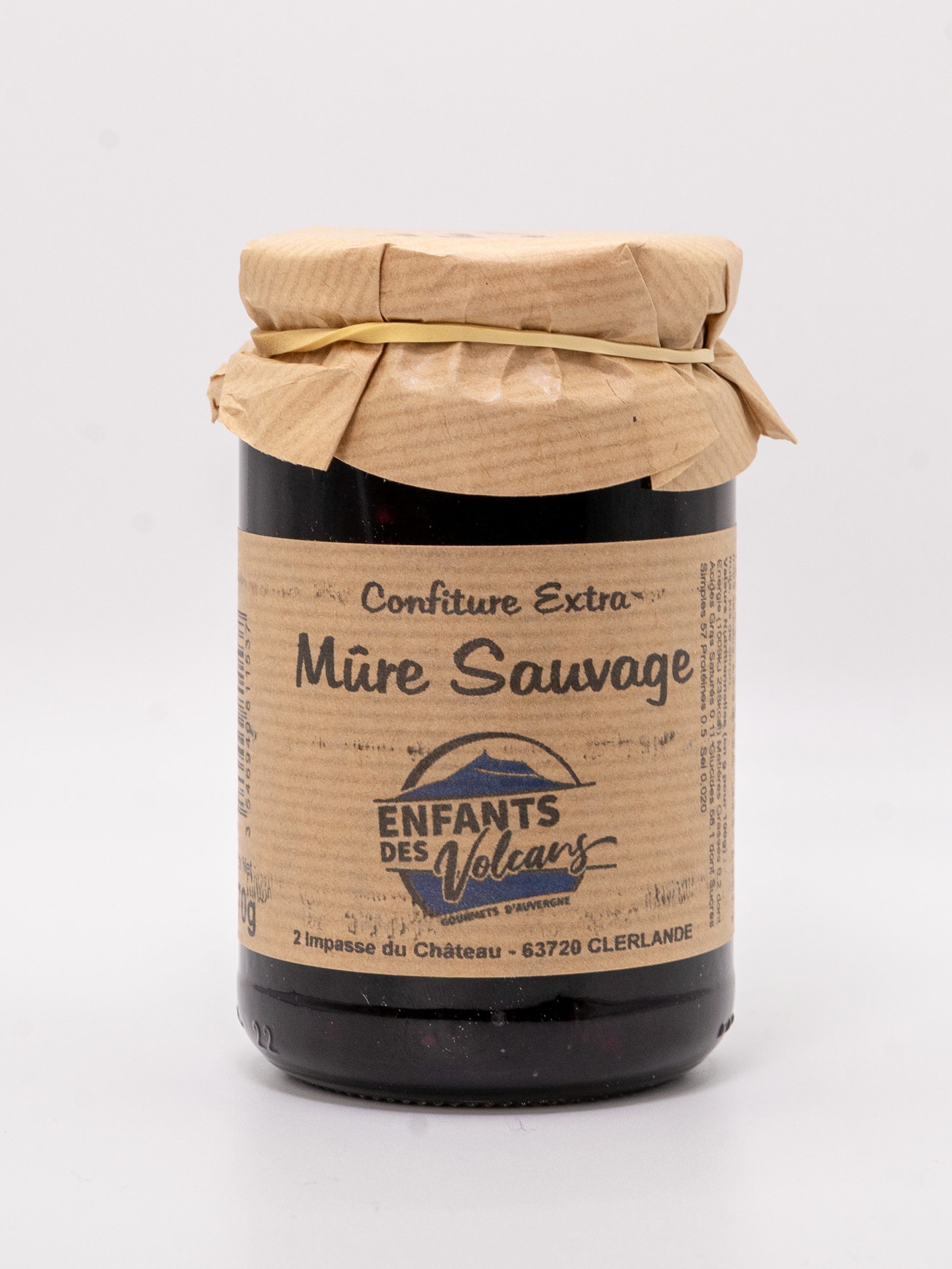 Confiture extra Mûre Sauvage Enfants Des Volcans