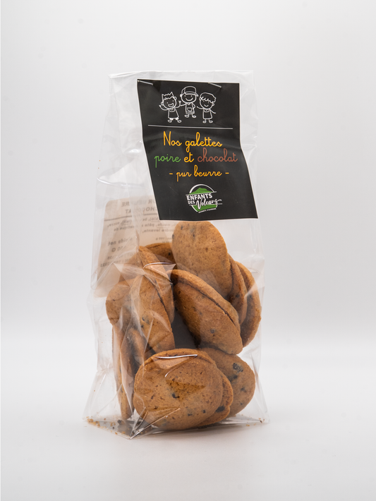 Galette pur beurre poire et chocolat Enfants Des Volcans