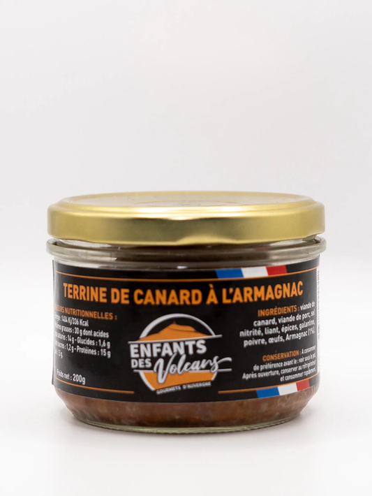 Terrine de canard à l'armagnac Enfants Des Volcans