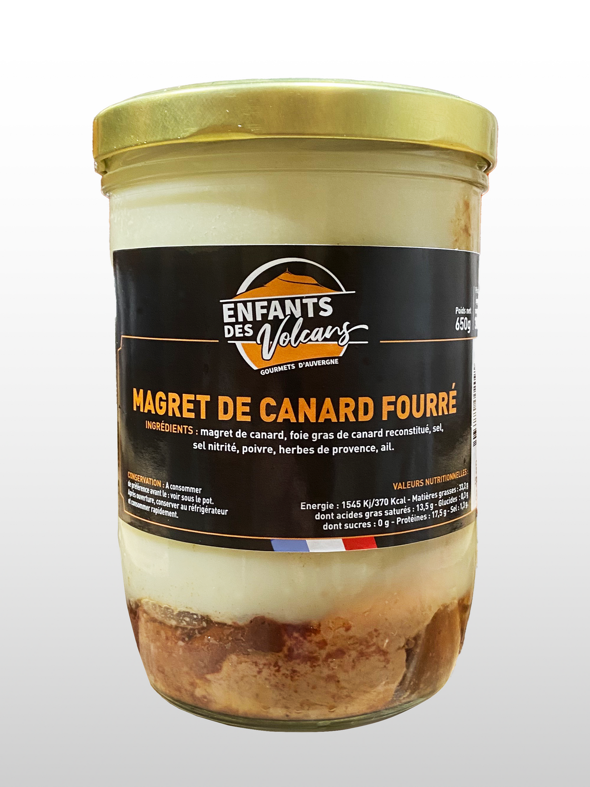 Magret de canard fourré au foie gras