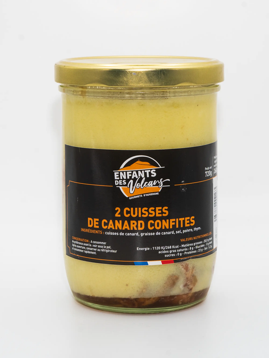 Cuisses de canard confites x2 Enfants Des Volcans
