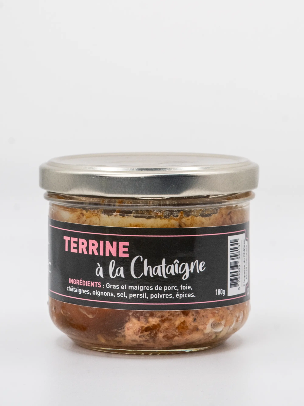 Terrine à la châtaigne d'Auvergne 180g - Épicerie fine terroir
